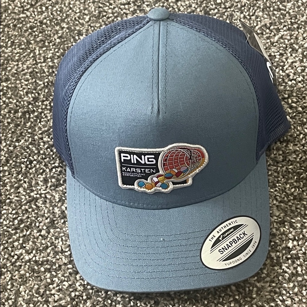 NWTs Ping Blue Snapback Trucker Hat